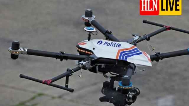 Uno de los drones encargados de garantizar el cumplimiento de las restricciones en Bélgica.