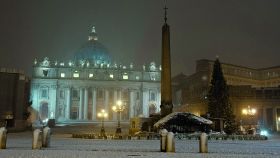 El Vaticano nevado en Navidad.