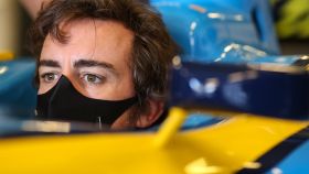 Fernando Alonso, en el R25