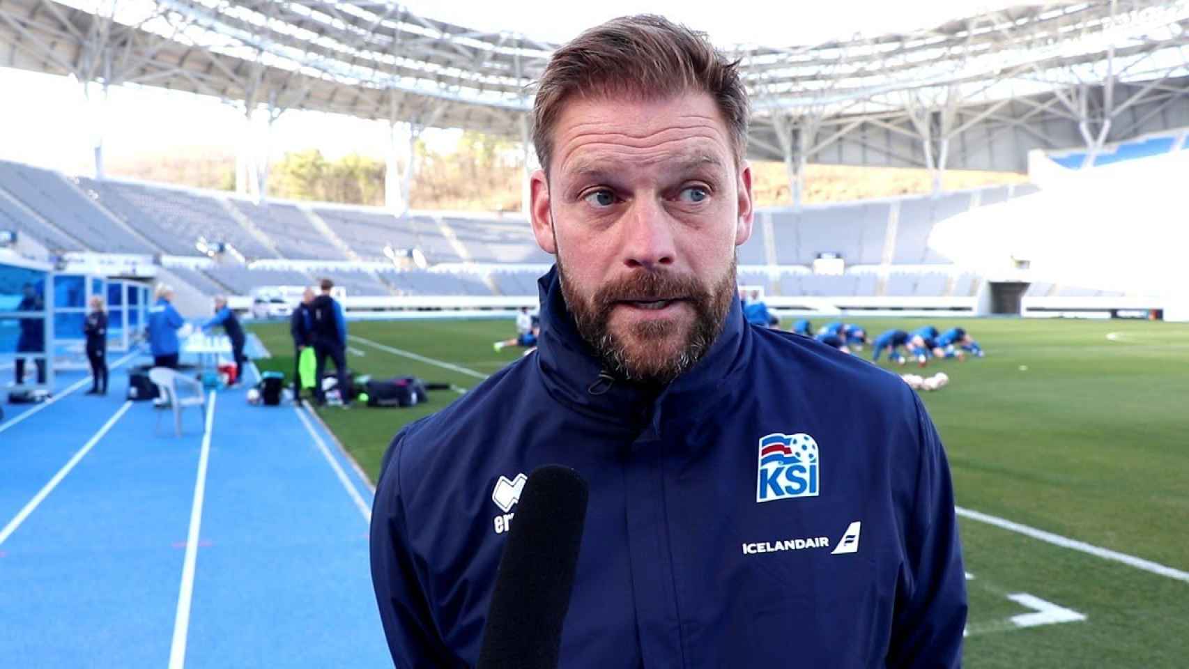 Jón Thór Hauksson, seleccionador islandés de fútbol femenino