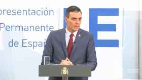 Pedro Sánchez en rueda de prensa.