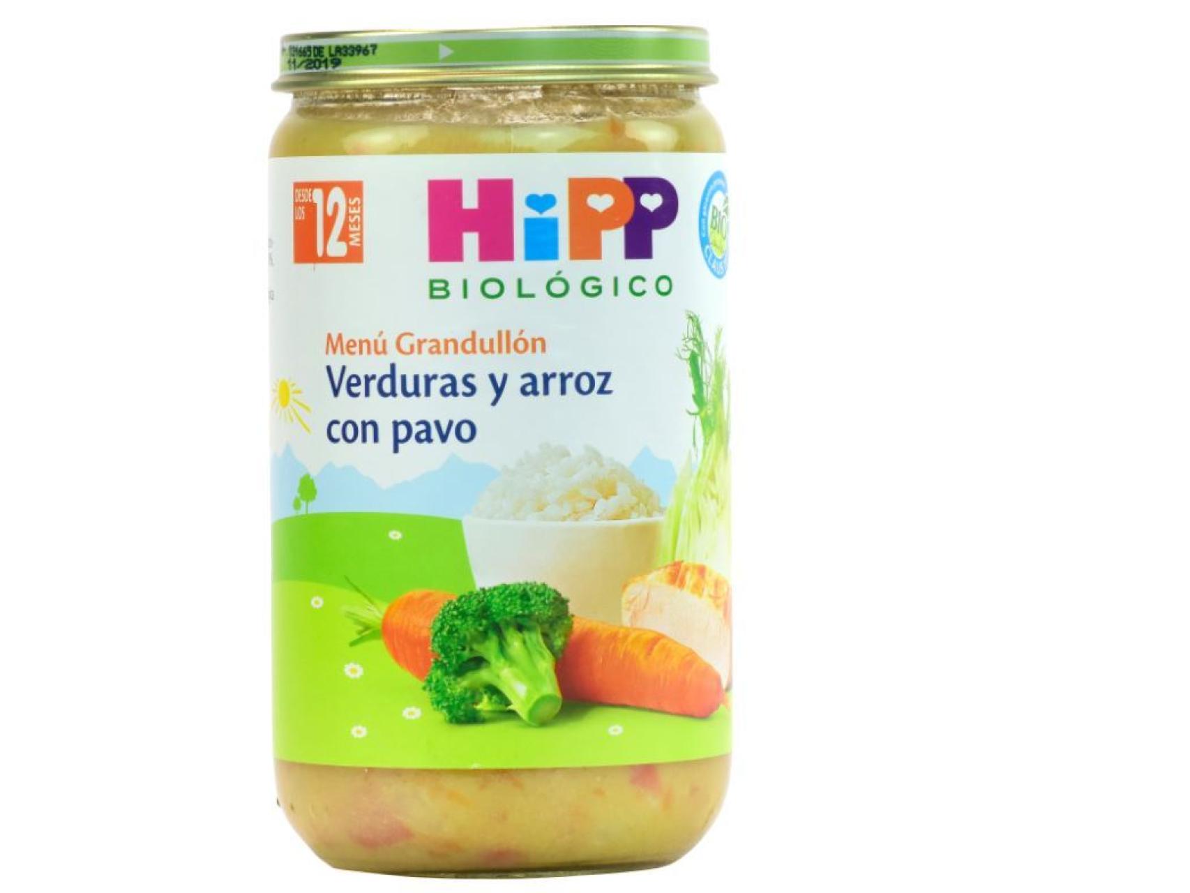 Potitos HIPP Verduras, Arroz y Pollo 4M+