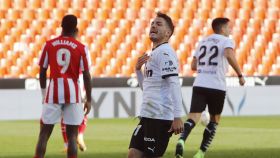 Manu Vallejo celebra su gol al Athletic
