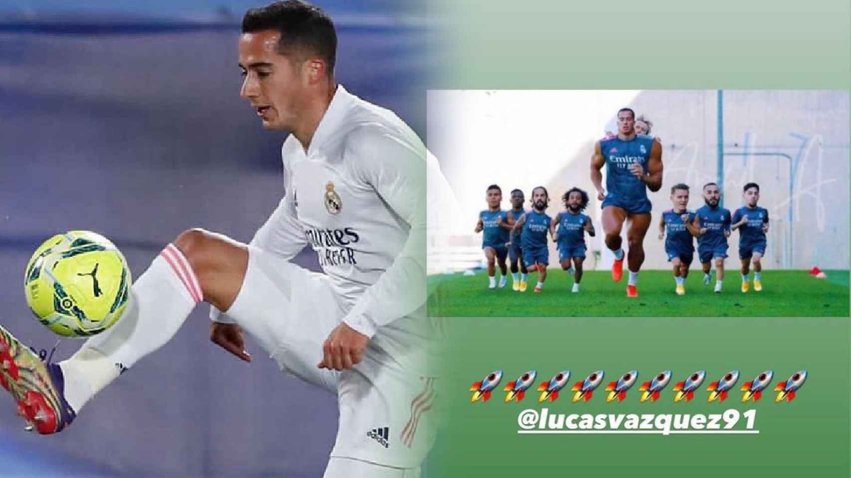 Lucas Vázquez y su mofa en Instagram