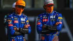 Carlos Sainz y Lando Norris en el GP de Abu Dhabi