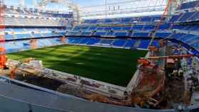Obras del Santiago Bernabéu en su interior