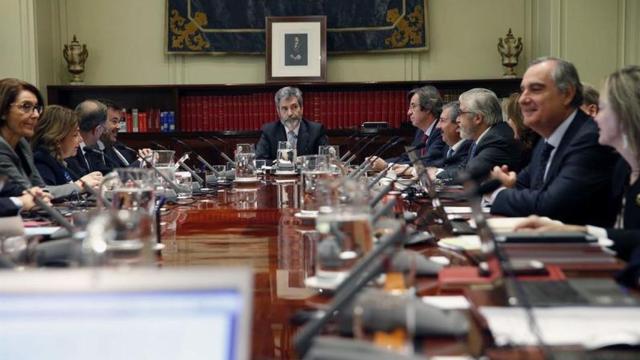 Imagen de archivo de una reunión del Pleno del CGPJ./