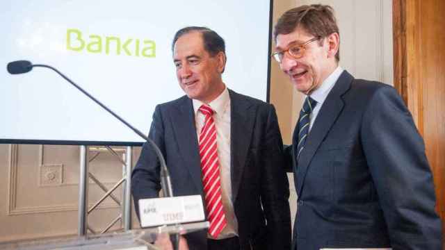 Antonio Huertas, presidente de Mapfre y José Ignacio Goirigolzarri, presidente de Bankia.