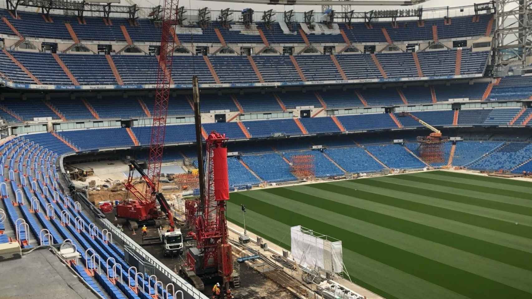 El aspecto interior del Nuevo Santiago Bernabéu en el mes de diciembre de 2020. Foto: nuevoestadiobernabeu.com