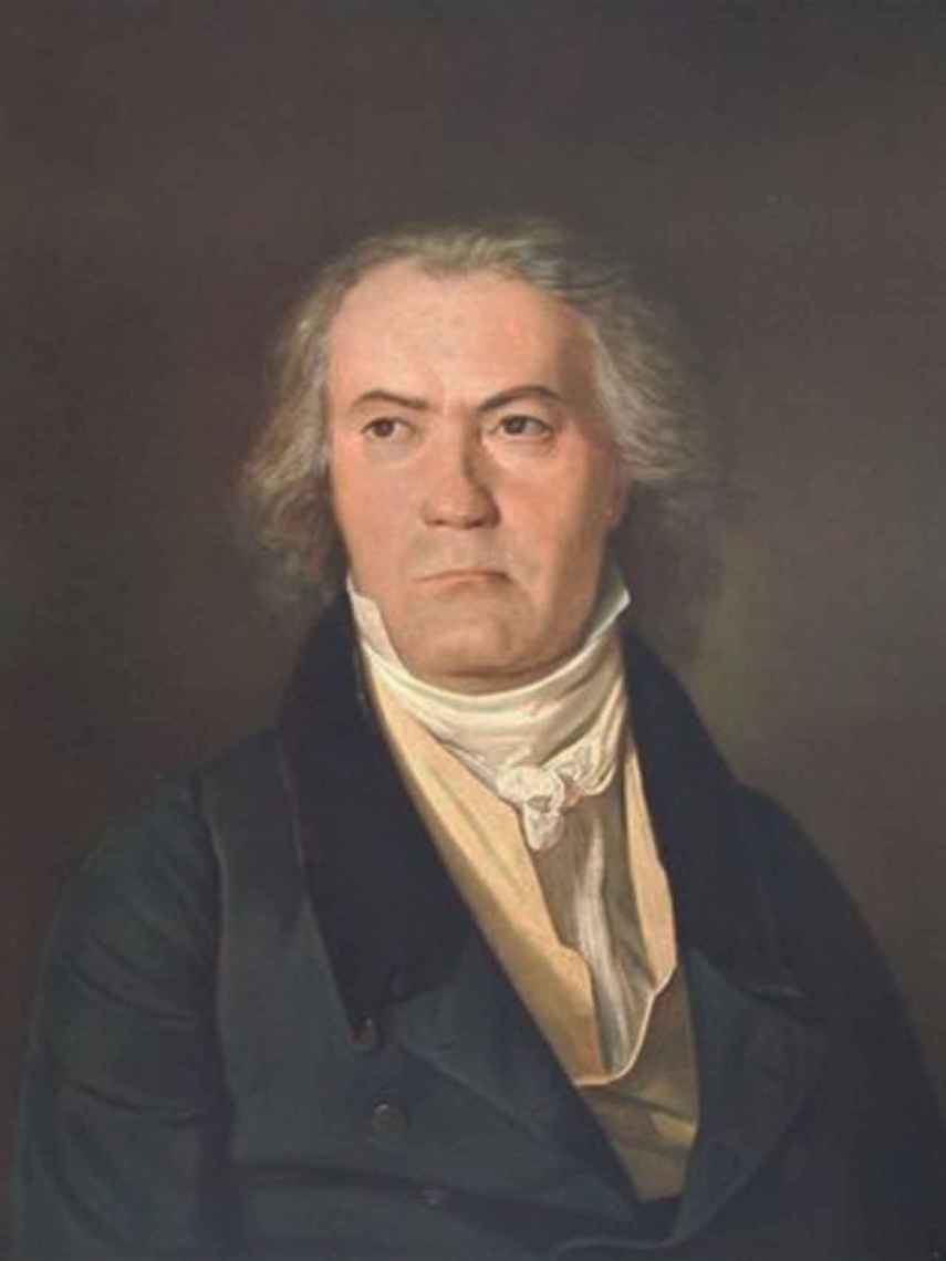 Beethoven en 1823, año en que terminó su Novena sinfonía. Retrato de Ferdinand Georg Waldmüller.