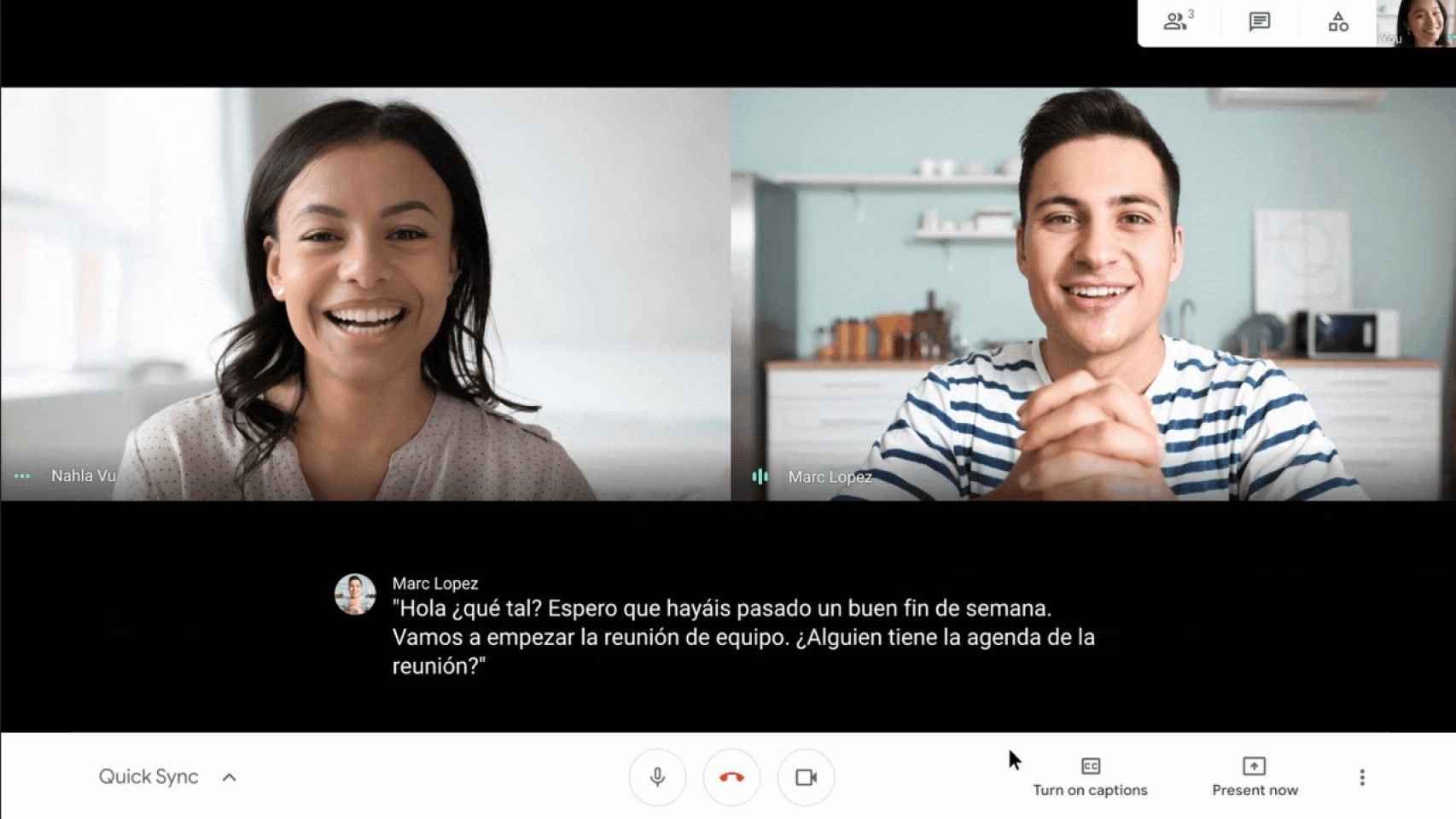 Las videollamadas en Google Meet ya muestran subtítulos en español y otros idiomas
