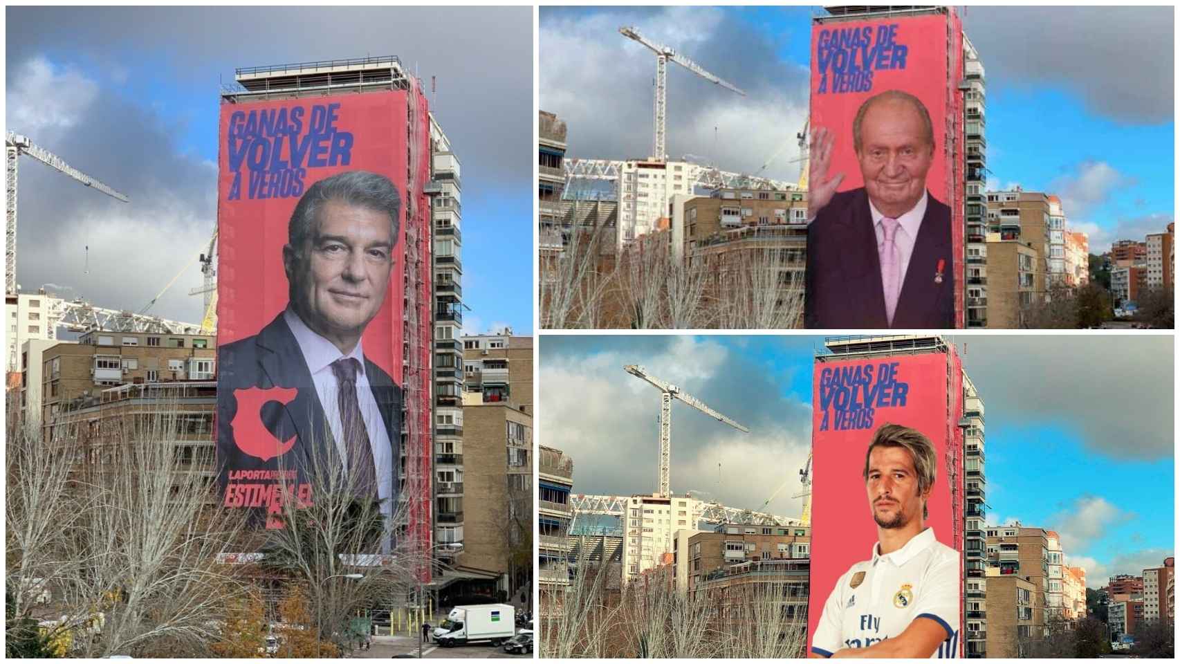 Los mejores memes de la pancarta gigante de Laporta al lado del Santiago Bernabéu