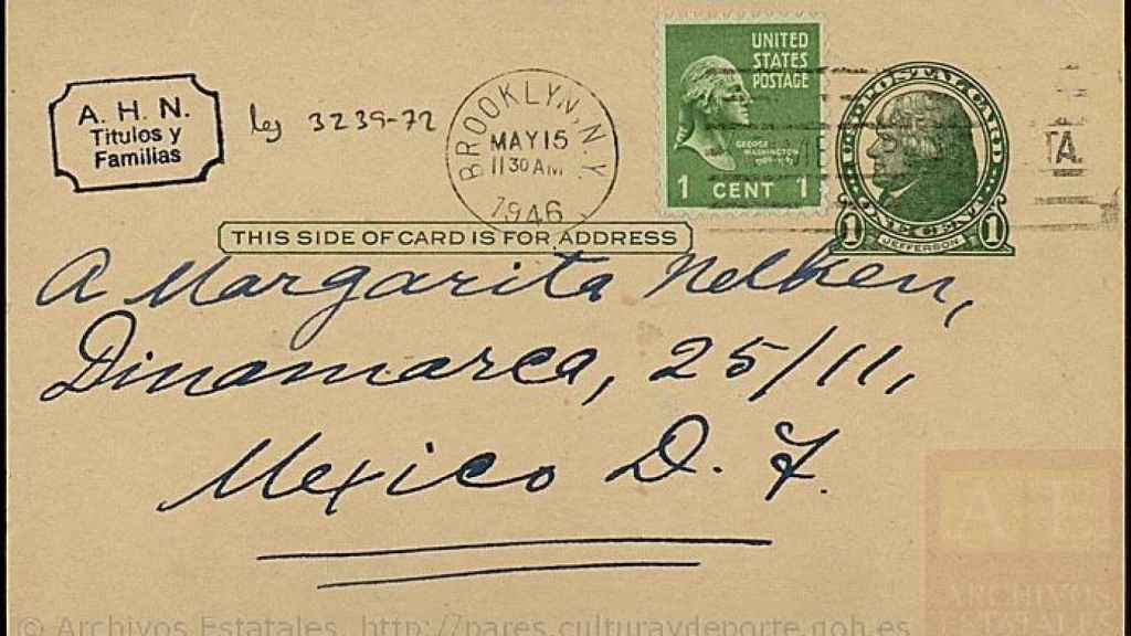 Carta de Gabriela Mistral a Margarita Nelken en el Archivo Histórico Nacional.