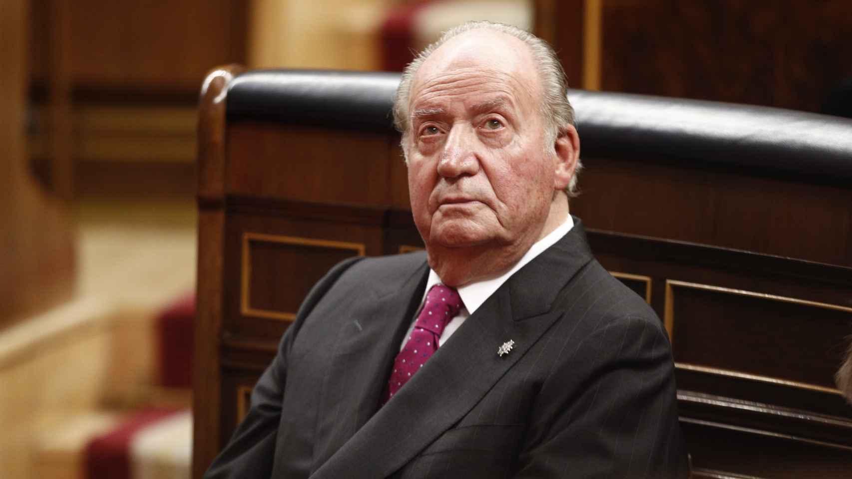Juan Carlos I en el Congreso de los Diputados en 2019.
