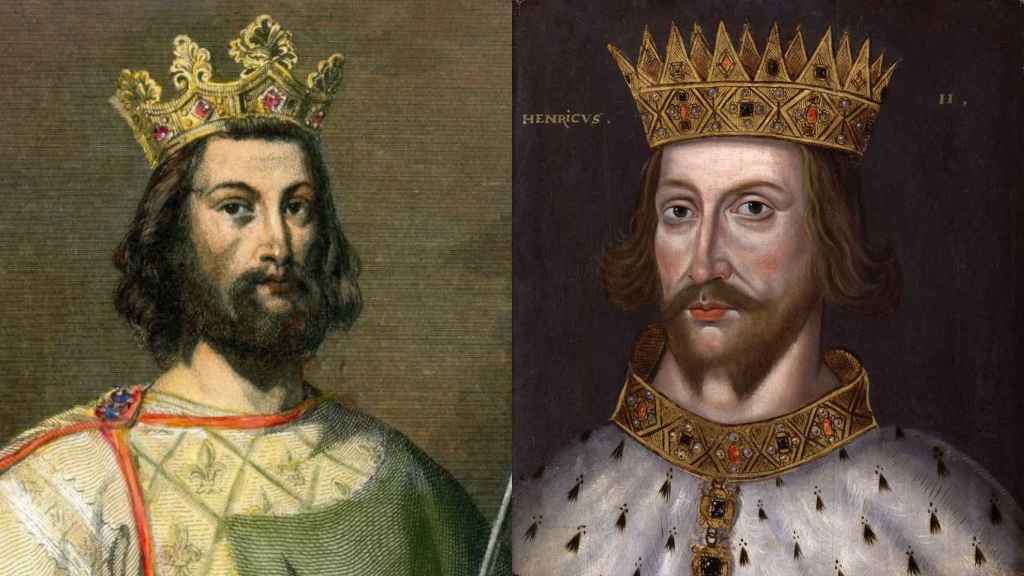 Luis VII de Francia y Enrique II de Inglaterra.