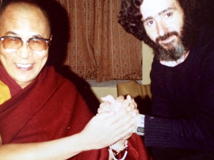 Ramiro junto al Dalai Lama.