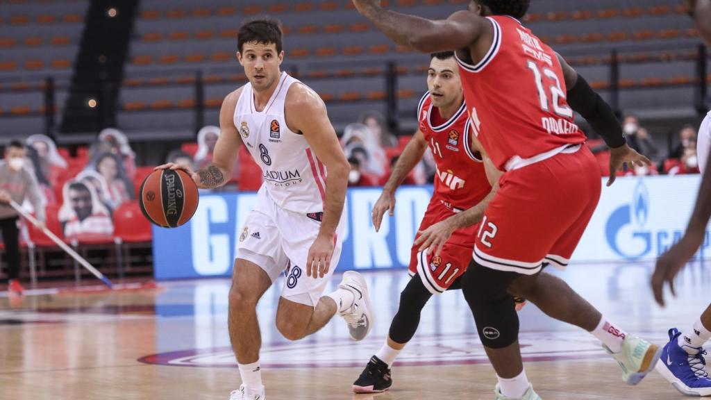 Laprovittola, en un partido del Real Madrid de Baloncesto en la Euroliga