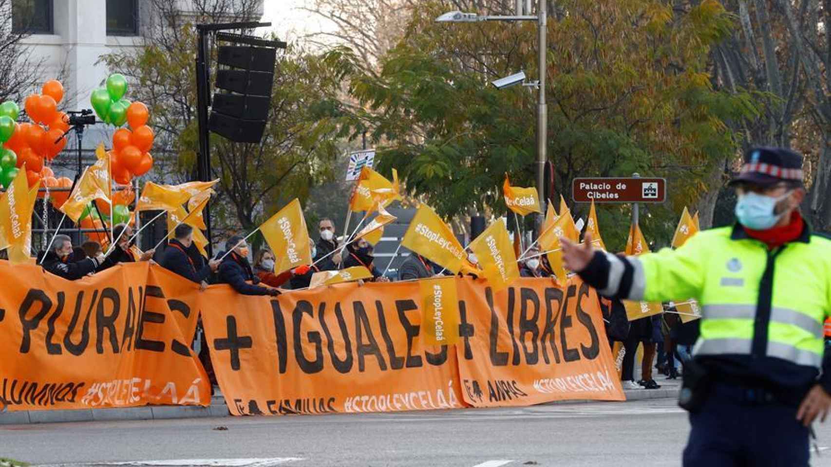 Protesta en Madrid.