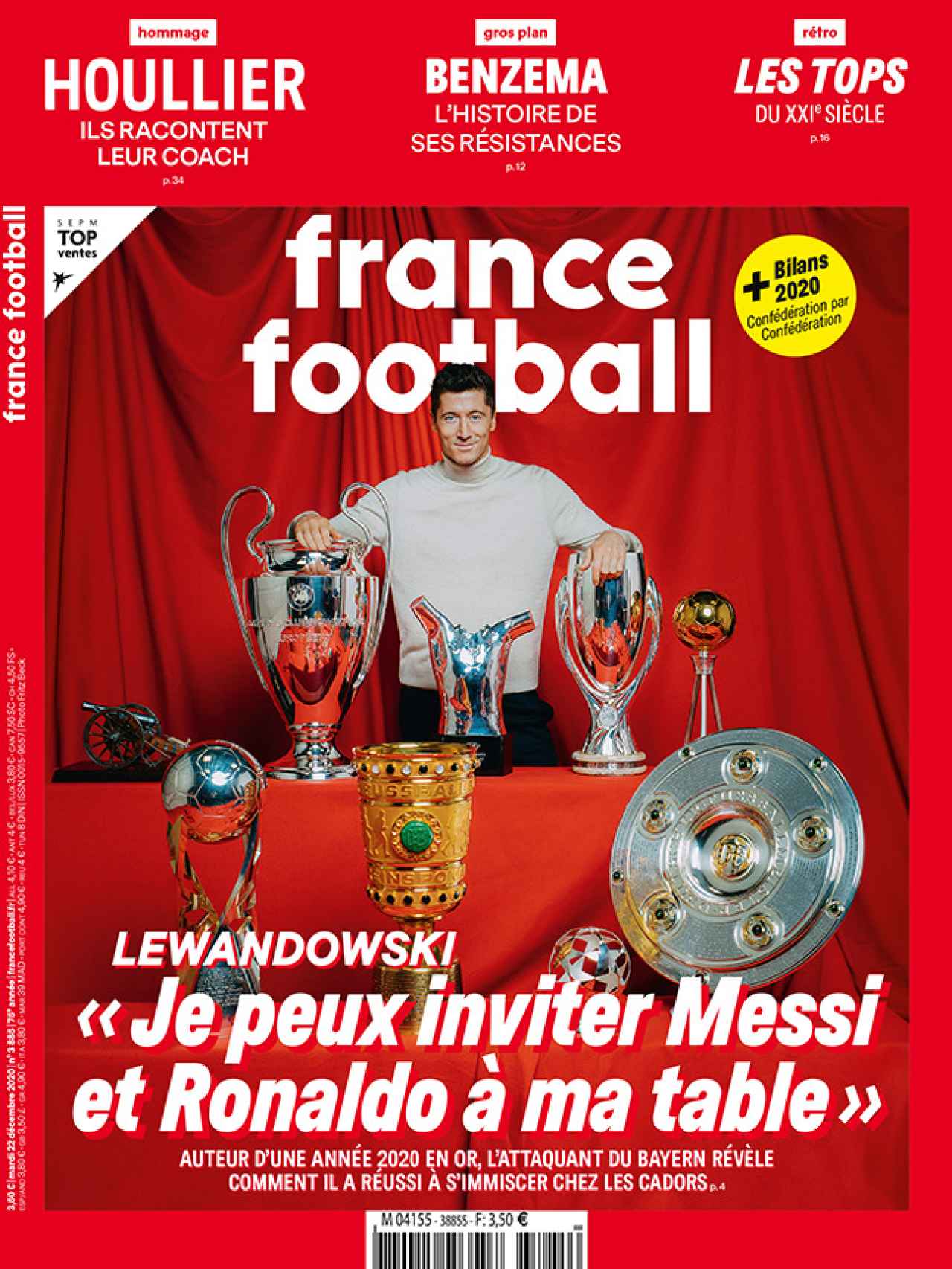 La portada de France Football (22/12/2020)