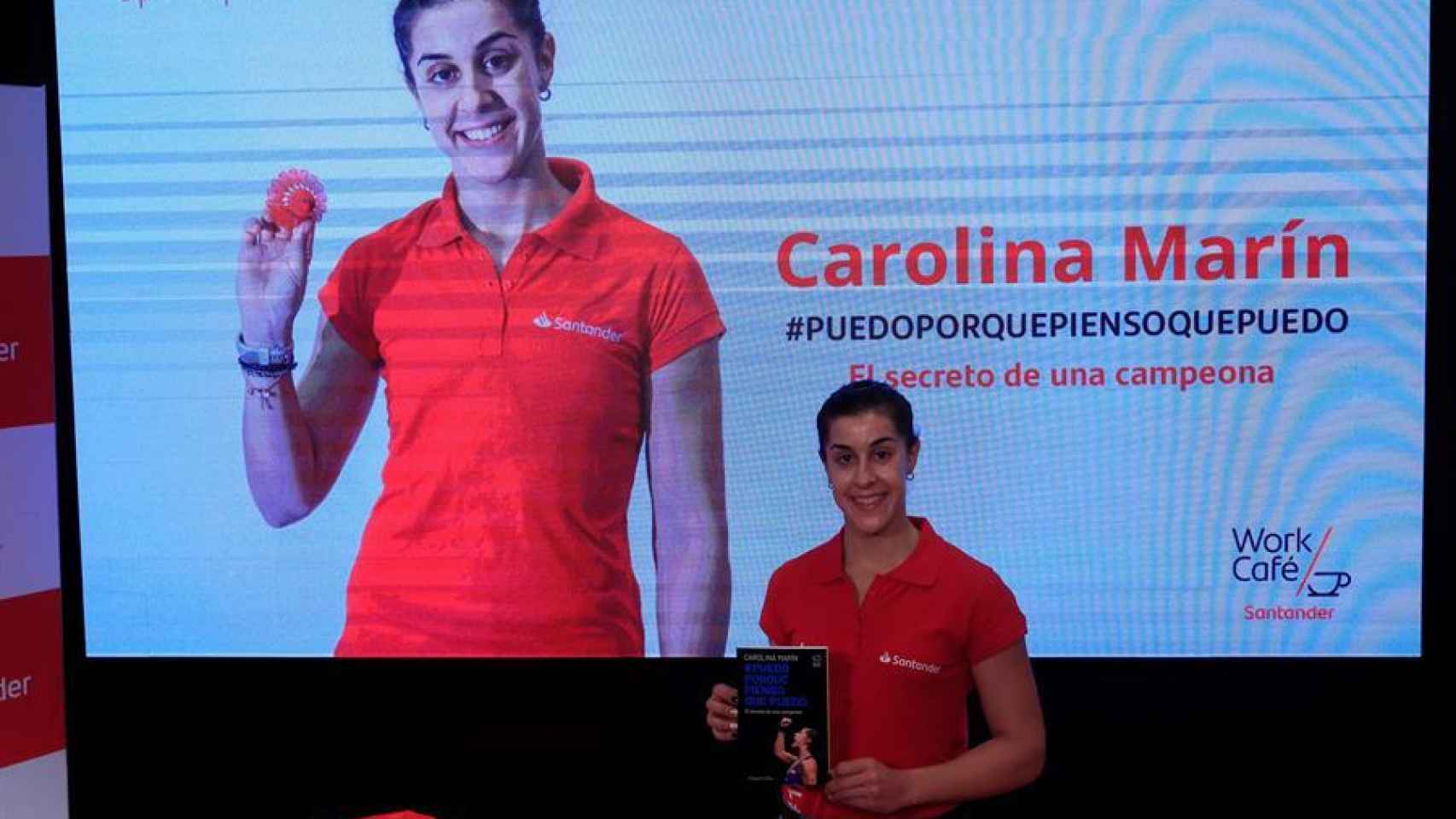 Carolina Marín, durante la presentación de su libro 'Puedo porque pienso que puedo'