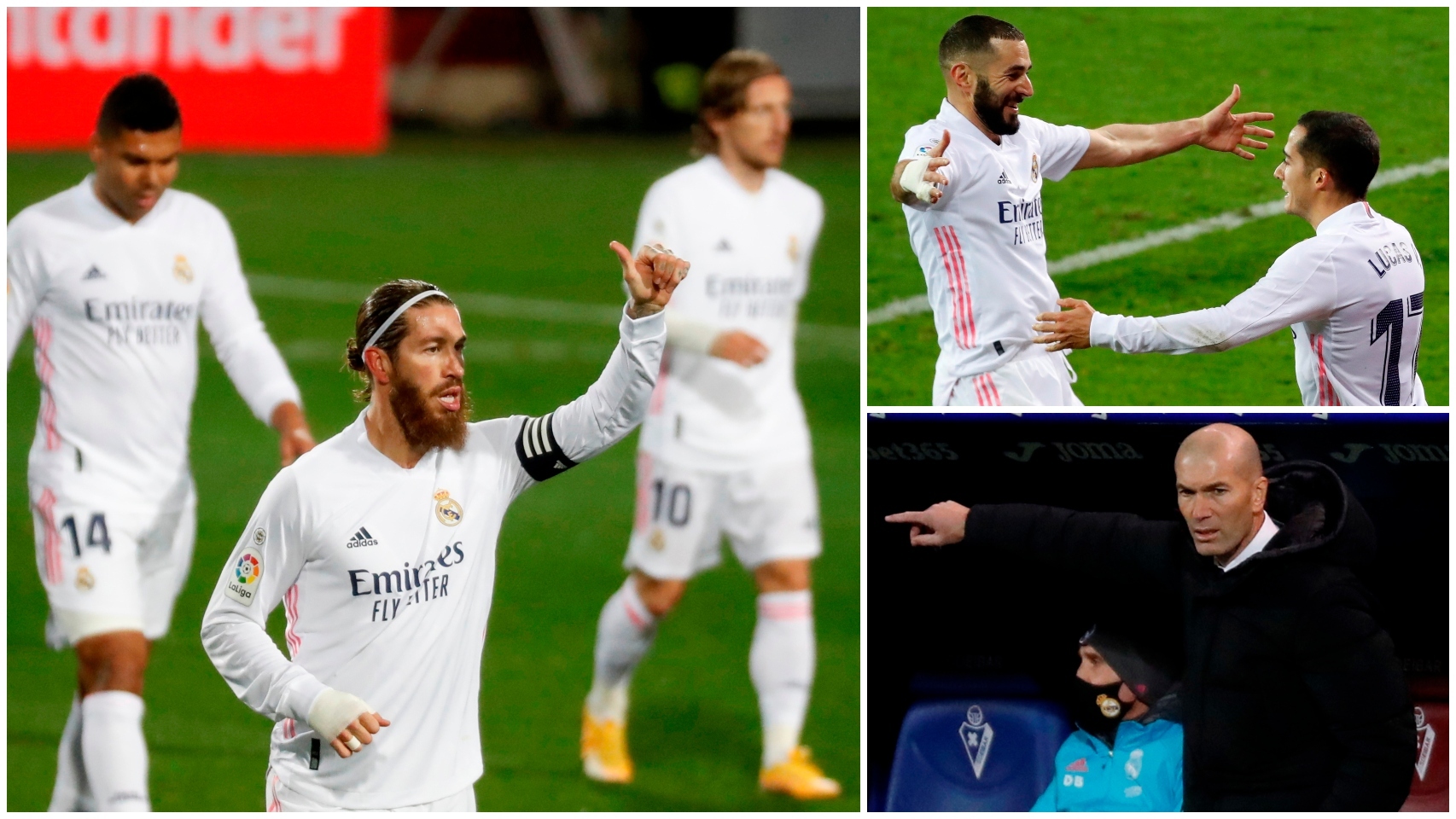 La victoria del Real Madrid contra el Eibar, en un collage