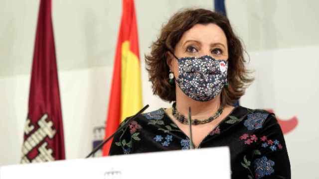 Patricia Franco, consejera de Economía y Empleo de Castilla-La Mancha, este lunes en rueda de prensa. Foto: Óscar Huertas