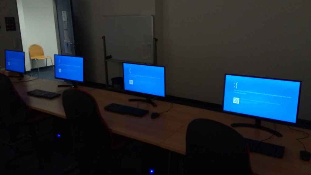 Ordenadores con un pantallaz azul de Windows