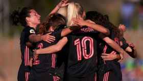El Real Madrid Femenino celebra un gol de Sofia Jakobsson