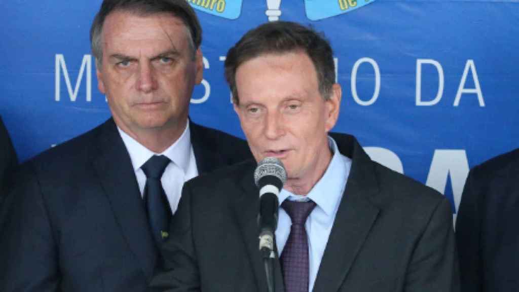 El alcalde de Río de Janeiro, junto al presidente Jair Bolsonaro.