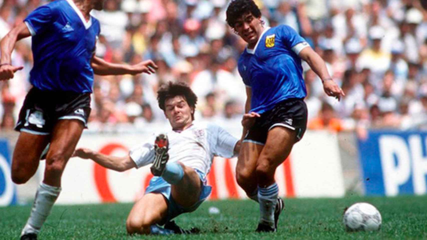 Maradona ante la selección inglesa en el Mundial de Mexico 1986