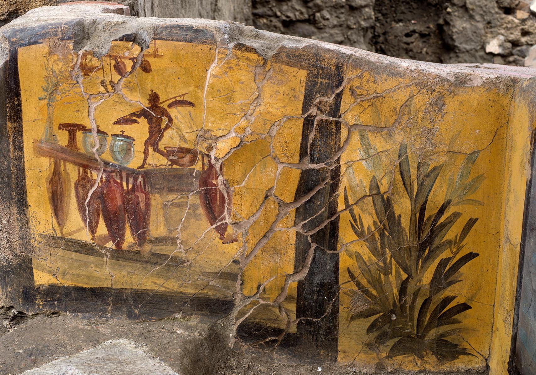 Detalle del último hallazgo en Pompeya.