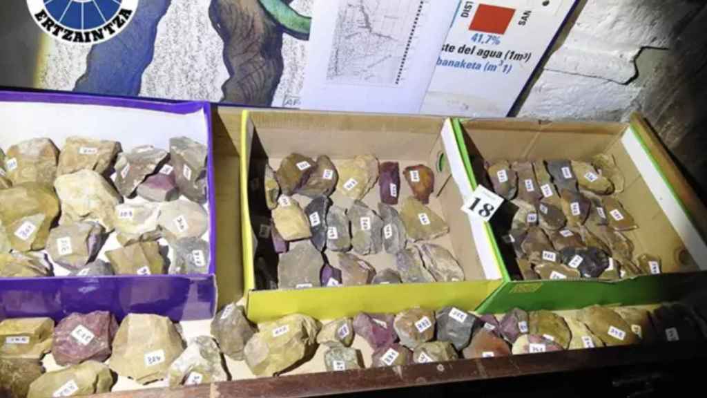 Algunas de las 20.000 piezas arqueológicas rescatadas.