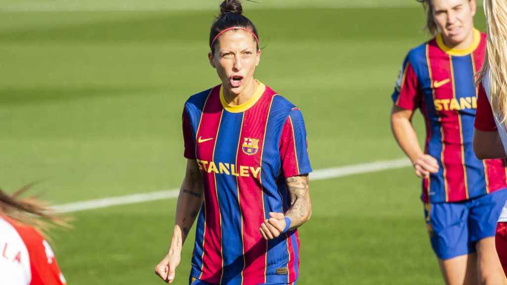 Jenni Hermoso, en un partido del Barcelona de la Women's Champions League