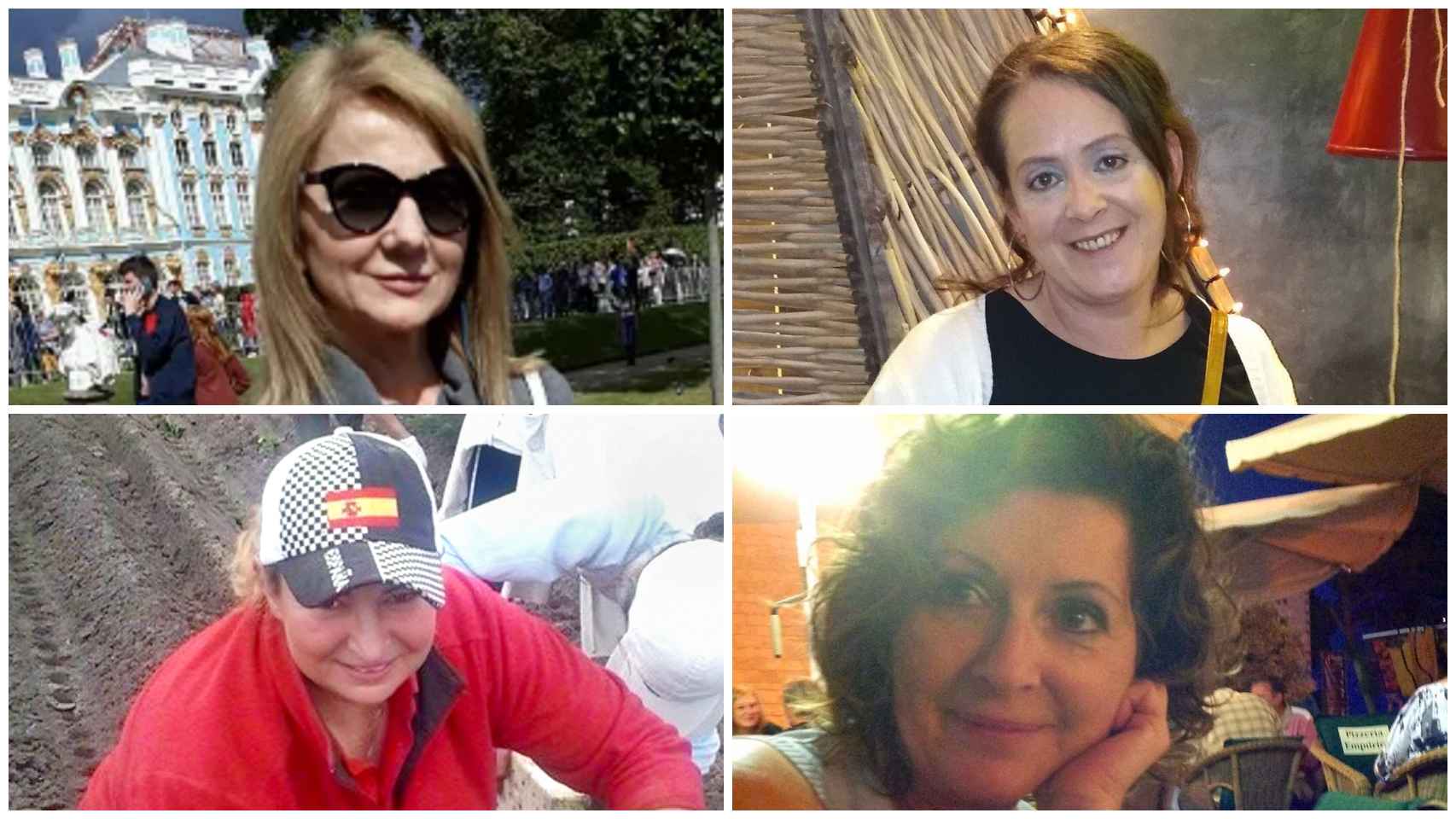 De izquierda a derecha y de arriba a abajo: Olga, Lorena, Liliana y Anick, víctimas mortales de la violencia machista.