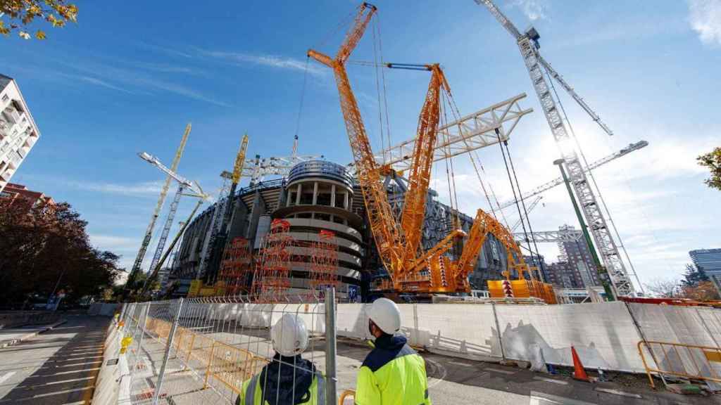 Las obras del Santiago Bernabéu en diciembre de 2020