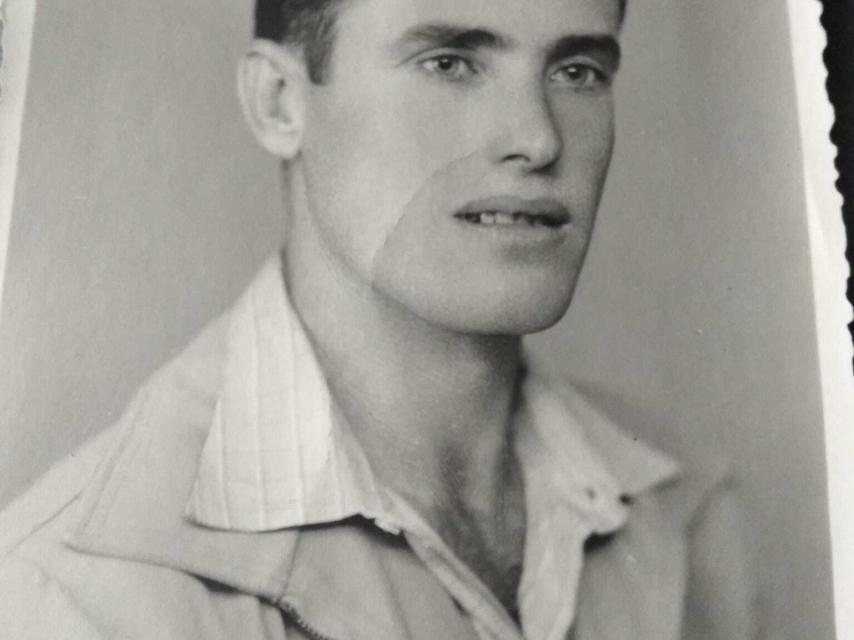Federico Izquierdo, de joven, durante la dictadura de Franco.