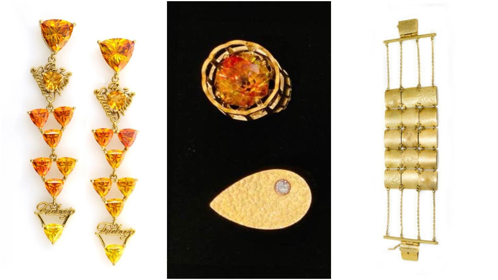 Pendientes, anillos y brazalete de Lisi Fracchia para Anne Igartiburu en la noche de las campanadas 2020 de TVE.