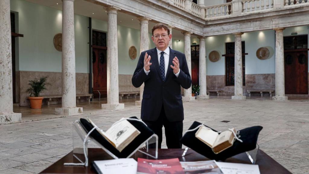 Ximo Puig, durante su discurso de fin de año. EE