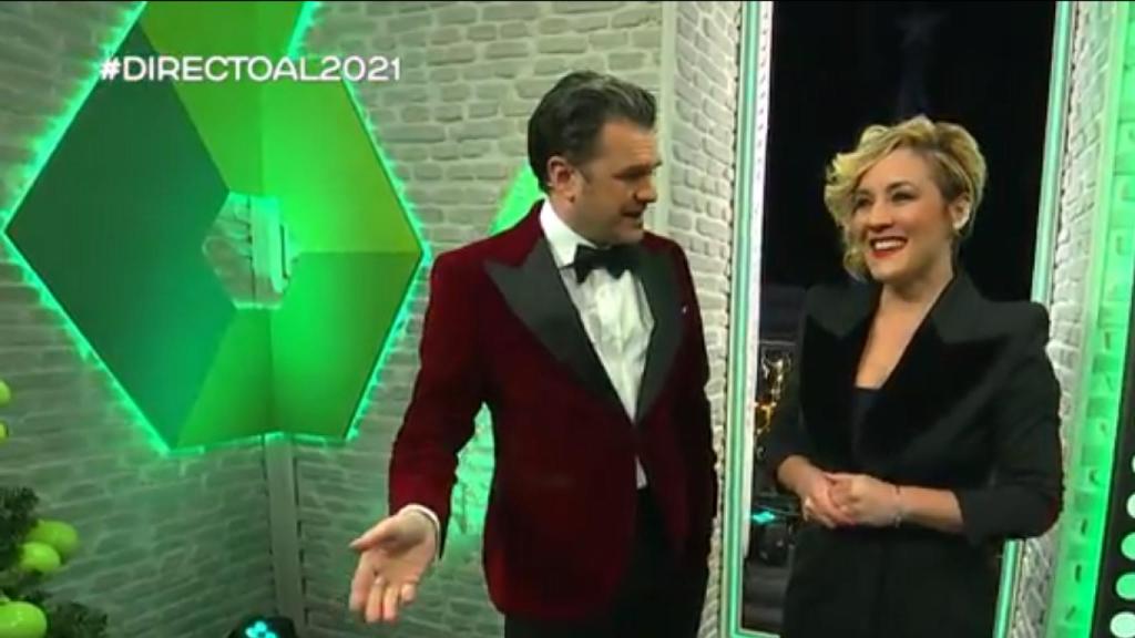 Iñaki López y Cristina Pardo, en las campanadas de LaSexta.