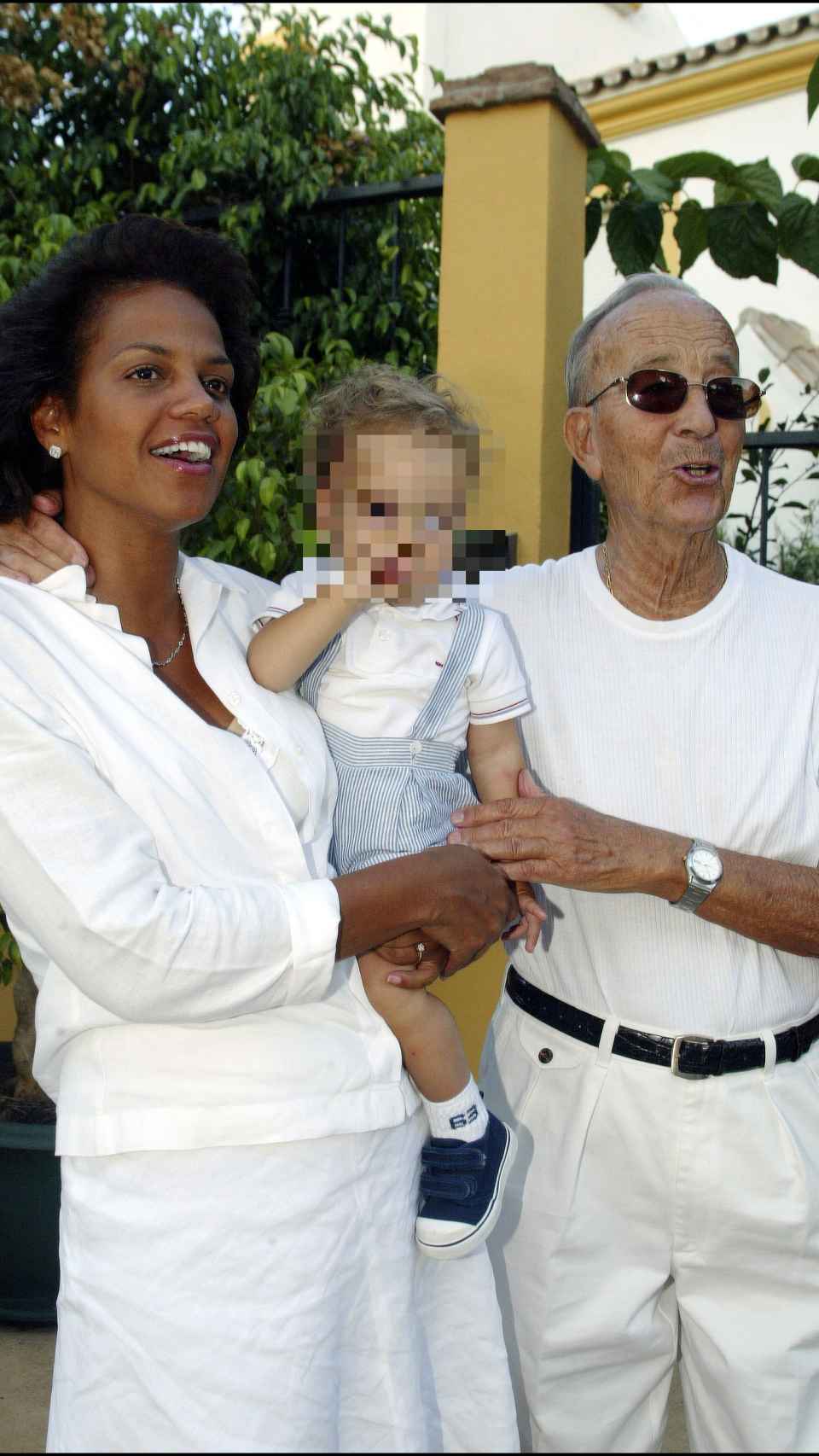 Puga, su mujer y su hijo Jaime en 2005.