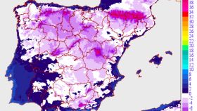 El mapa con las temperaturas mínimas que se registrarán en España.