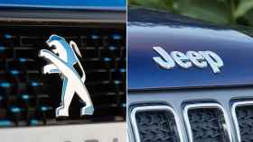 Emblemas de Peugeot y Jeep, las marcas más representativas de Stellantis.