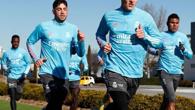 Odegaard, durante un entrenamiento del Real Madrid