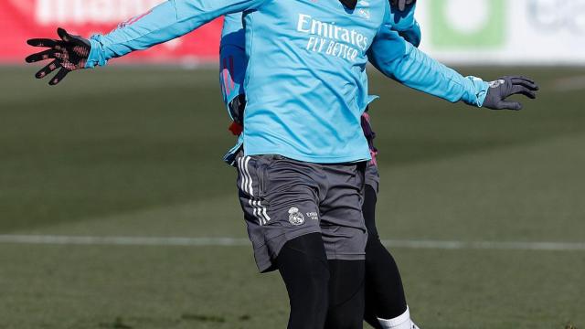 Mariano Díaz se entrena