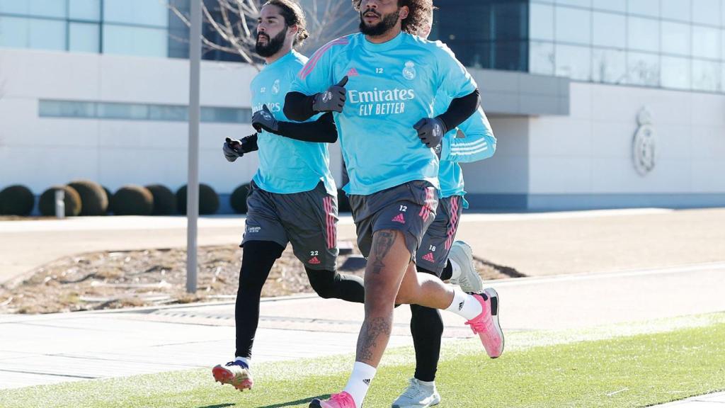 Marcelo realiza una carrera durante el entrenamiento