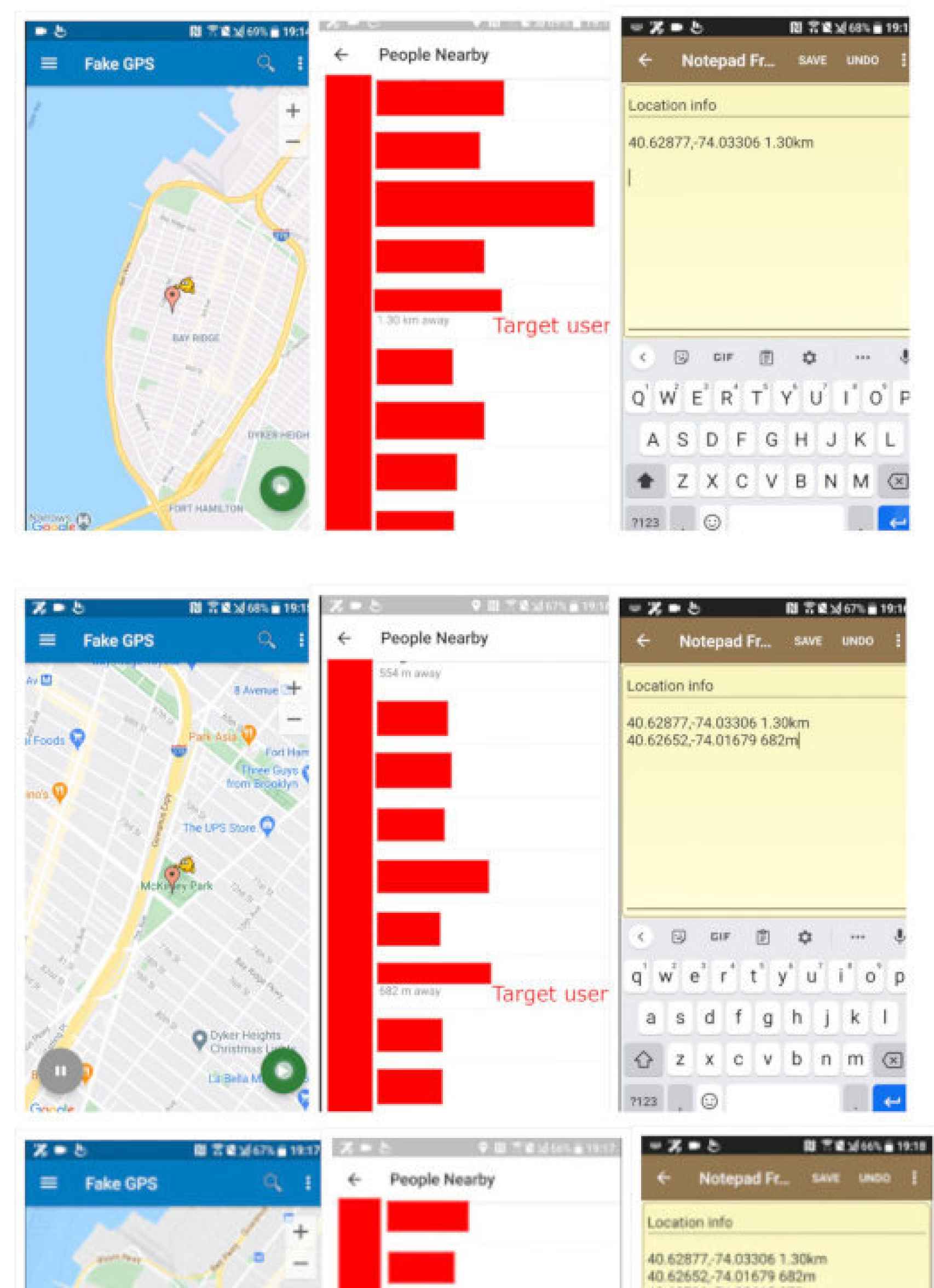 Registro de la localización de Telegram usando un GPS falso