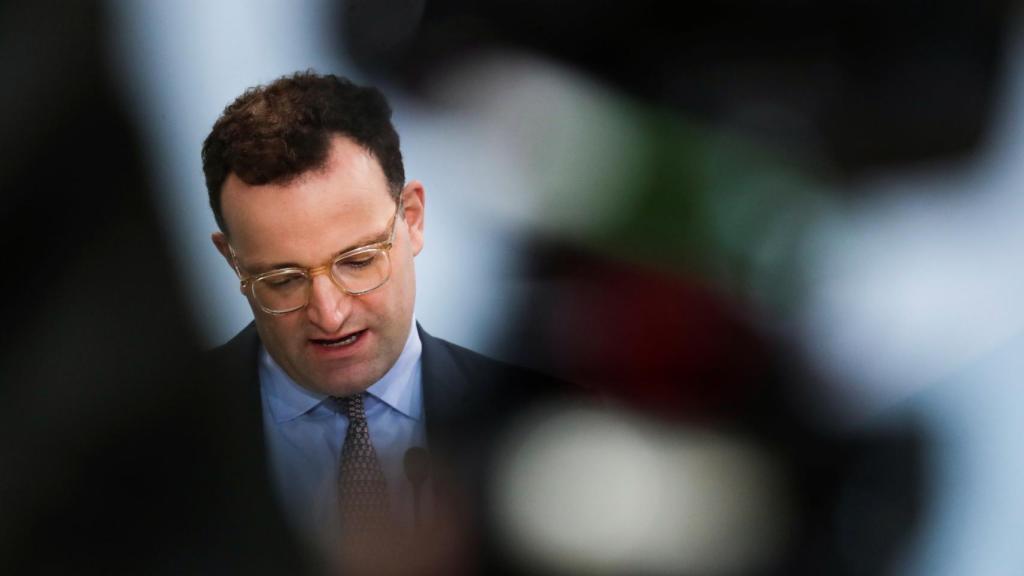 Jens Spahn, ministro de Sanidad alemán, durante su última conferencia de prensa.