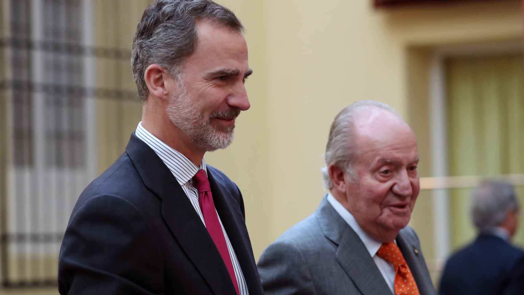 Felipe VI junto a su padre en una imagen tomada en mayo de 2019.