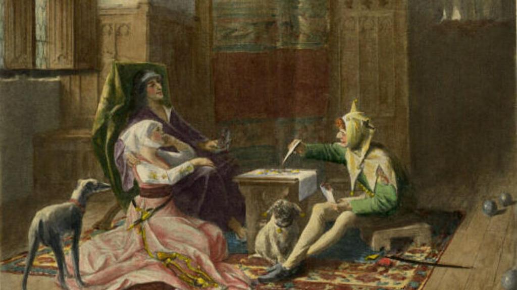 Retrato de Carlos VI y Odette.
