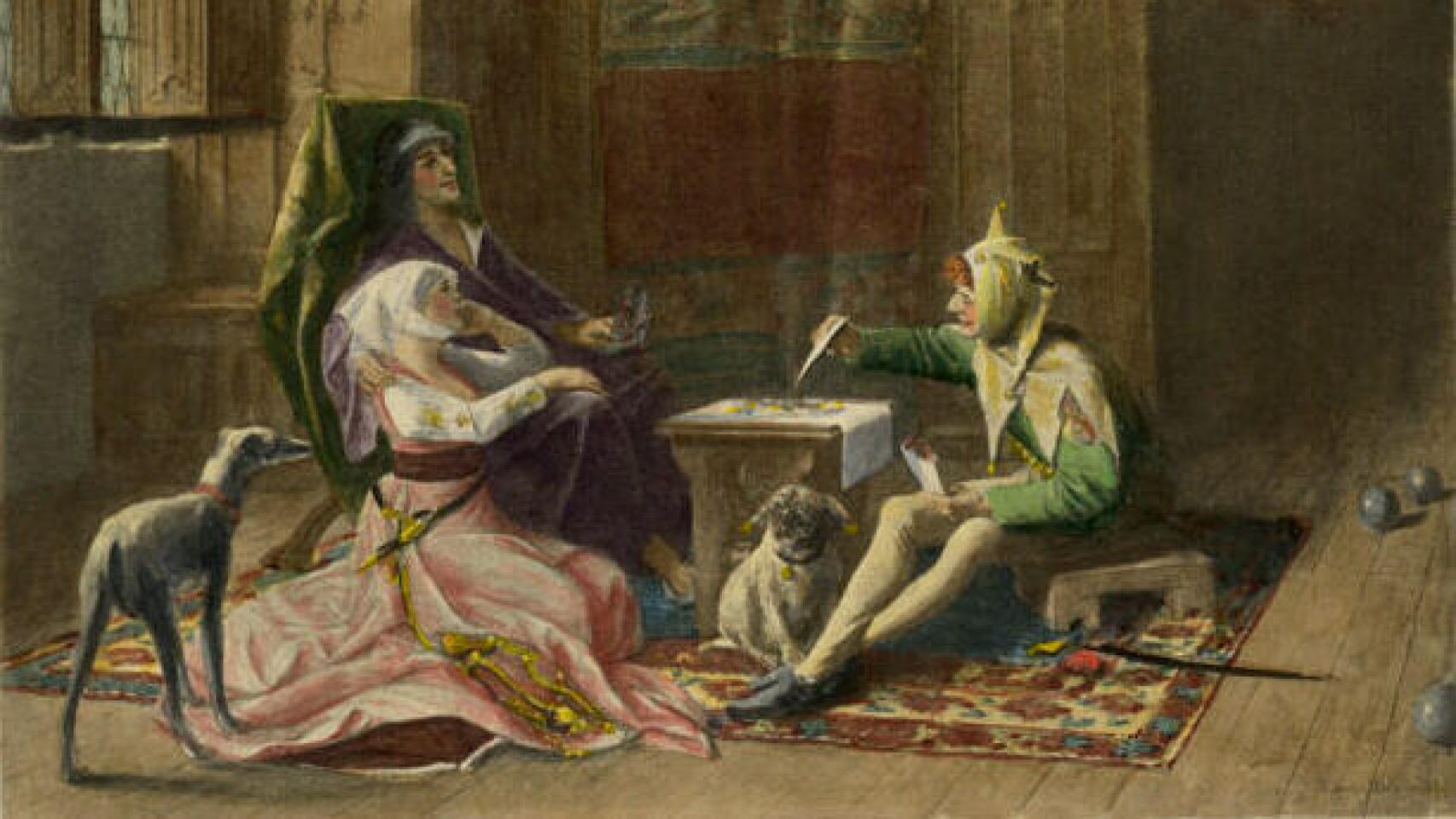Portrait of Charles VI and Odette.